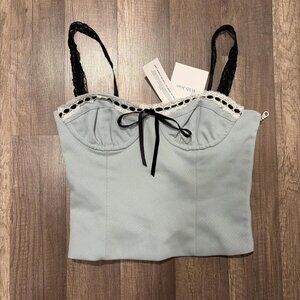 NWT With Jean Ryder Top In Baby Blue